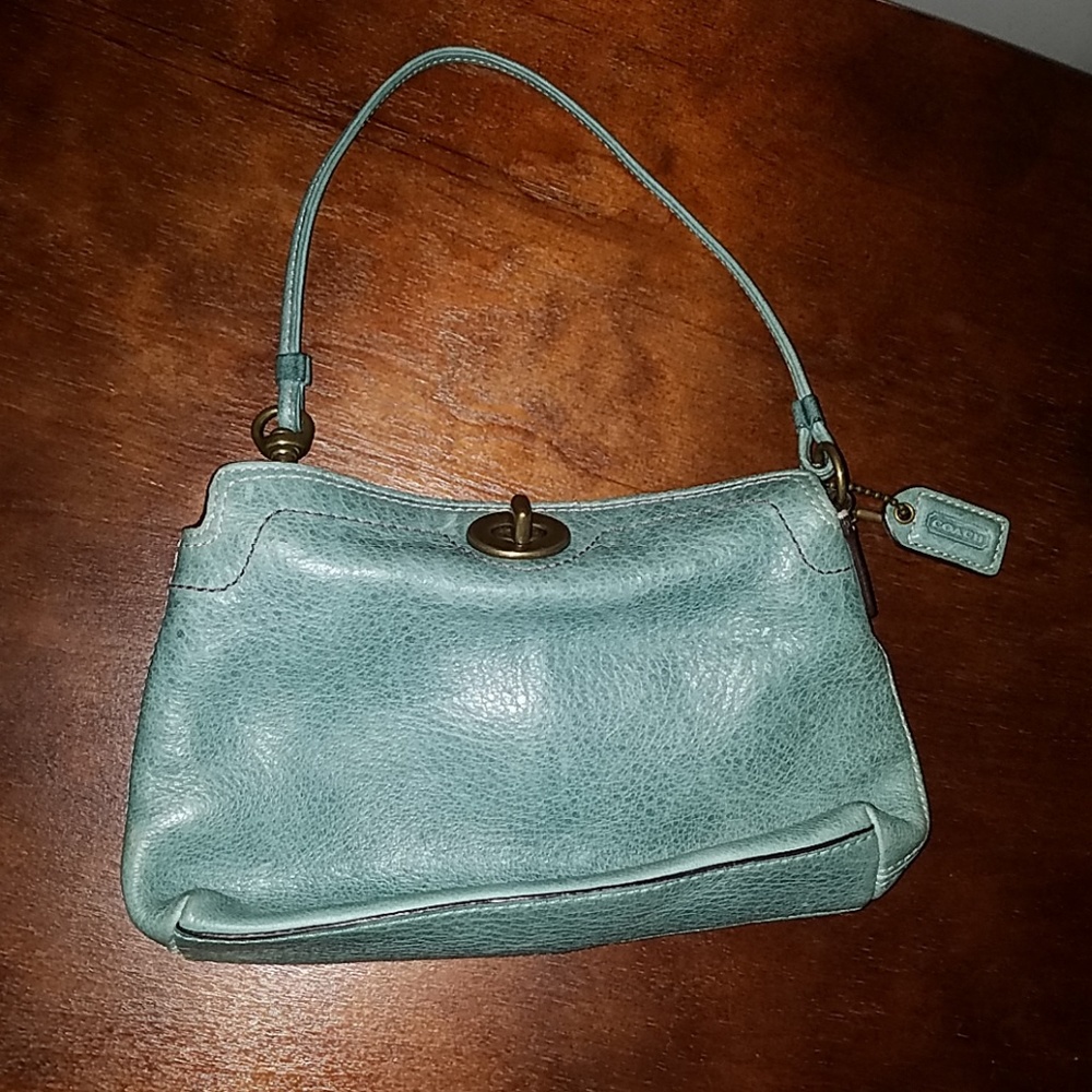 Coach Leather Wristlet with Adjustable Strap
